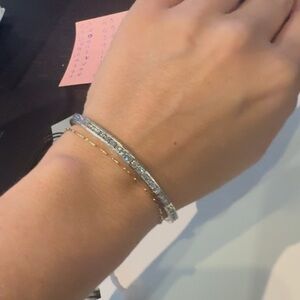 14k White Gold 3.25ct Natural Diamond Tennis Bracelet